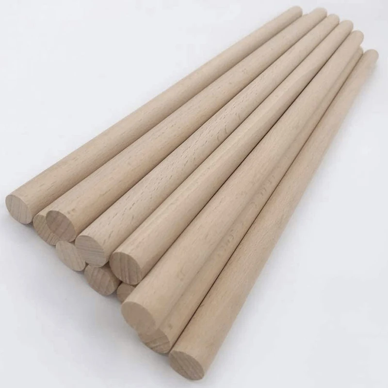 Round Stick 30CM Long Rice Cypress Round Stick Diameter 8MM Wooden Stick DIY Model Handicraft Wheat Wasp Woodworking Tool