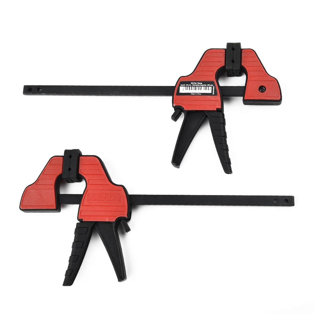 2Pcs 4 Inch F Clamp Set for Woodworking Projects Featuring Fast Positive Negative Bidirectional Clamping Action