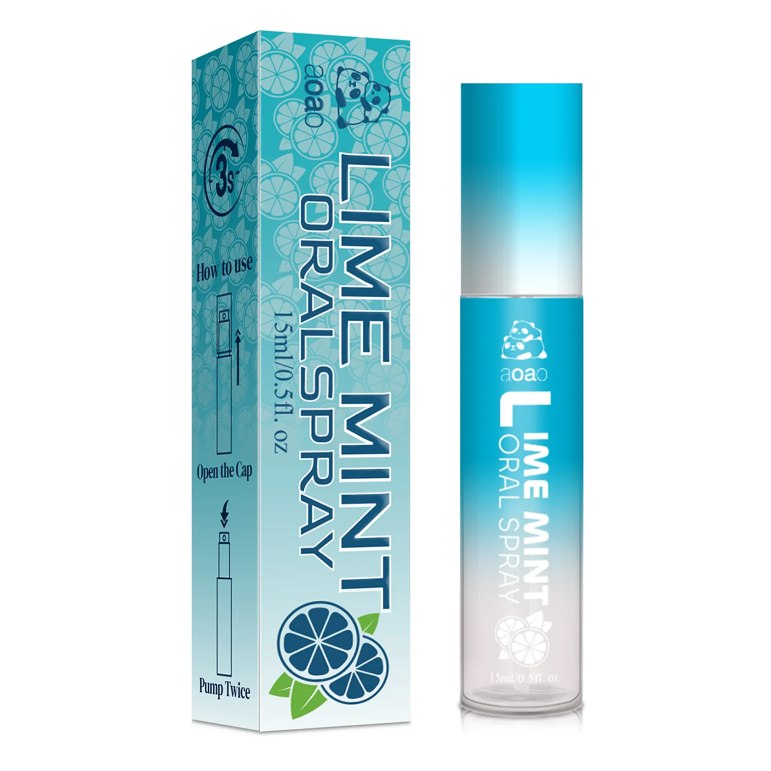 Oral Spray Lemon Cool Mint Fresh Breath Portable Alcohol-Fresh Long-lasting Oral Care Is Suitable for Traveling and Gatherings