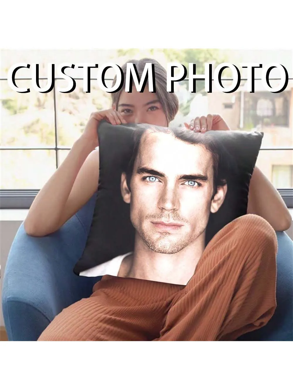 

45x45CM Custom Photo Square Throw Pillows with inner,Personalized Double Sided Printed Throw Pillow Cushion,Home Decor Gift