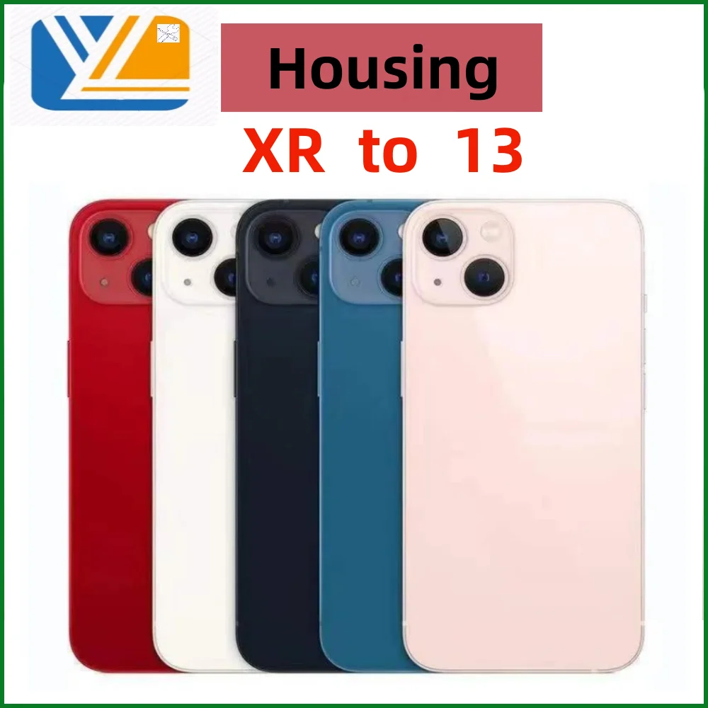 Diy Housing For iPhone Xr To 13 rear battery midframe replacement, XR like 13 chassis Xr Up to 13 back cover XR to 14 Matte