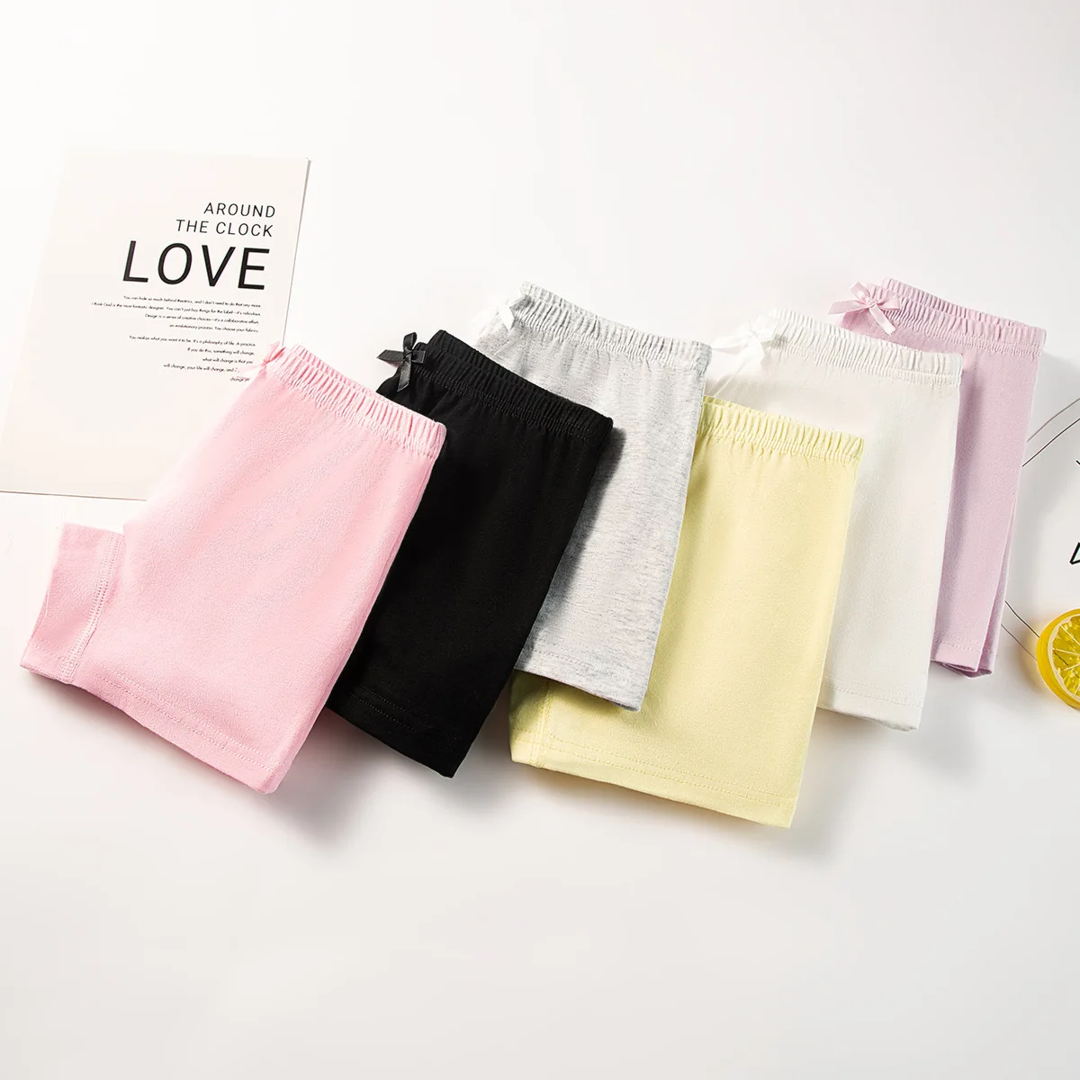 

3pcs Children's Solid Color Panty Girls Cotton Panties Soft Pretty Child Underwears Kids Baby Boxer Breathable Safety Underpants