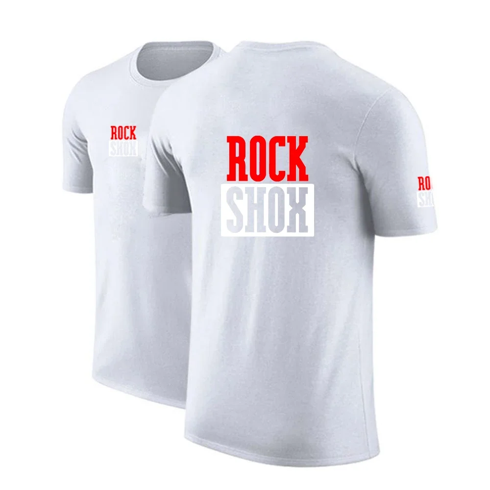 Rock Shox Rockshox Moutain MTB Biker Bicycler Men's Summer Fashion Printing T-shirt Outdoor Ordinary Short Sleeve Leisure Tops