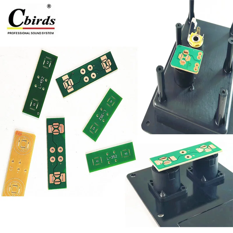 1pcs Speaker junction box circuit board female socket card dragon small square seat 4-core two-way PCB board