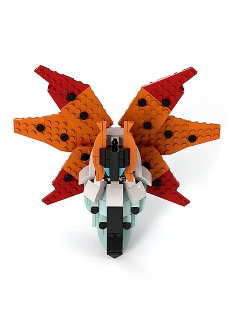 MOC Anime Figure Building Blocks Model Volcarona Action Figure Blocks Toys For Children Antistress Assembly Bricks Kits