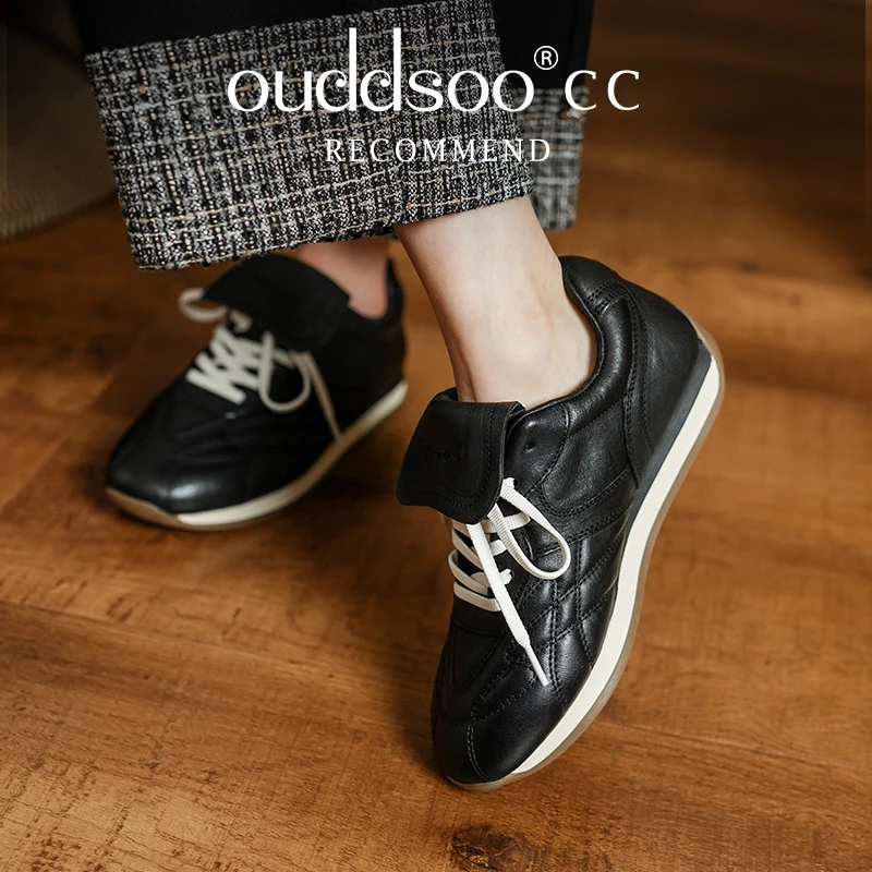 Ods Classic Flat Shoes Women Suede Leather Patchwork Casual Shoes Woman Lace Up Round Toe Outdoors Sneakers Men Zapatillas Mujer