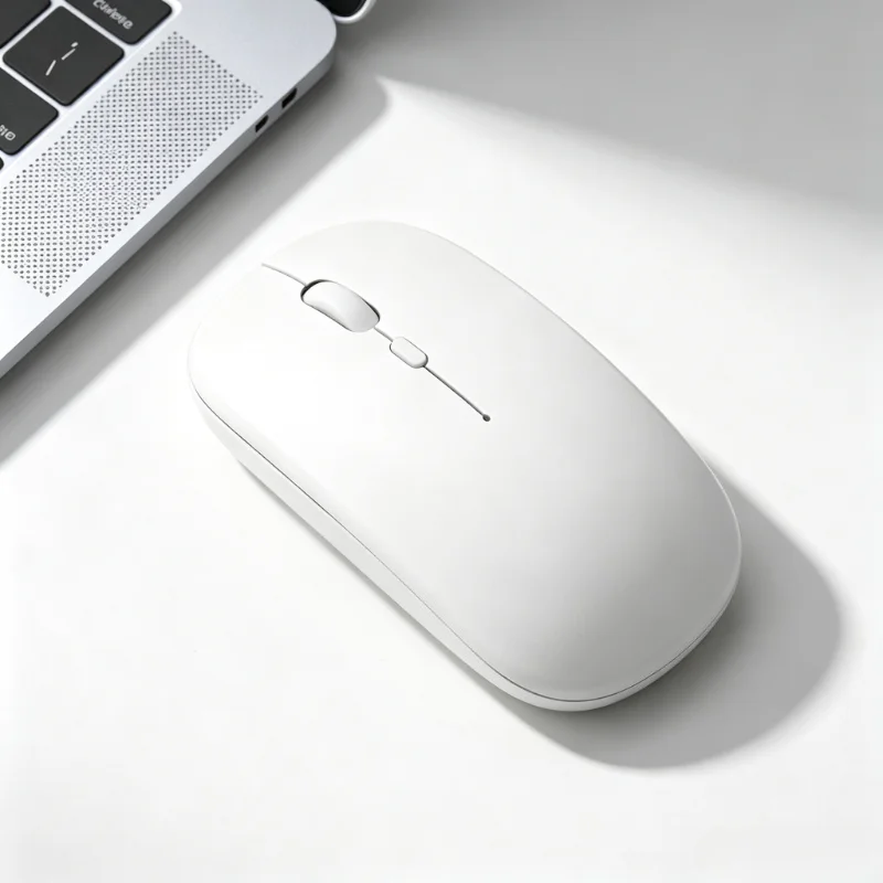 Portable Slim Silent Wireless Mouse 2.4G Bluetooth Dual Mode Computer Mice Office Accessory for Mac Windows