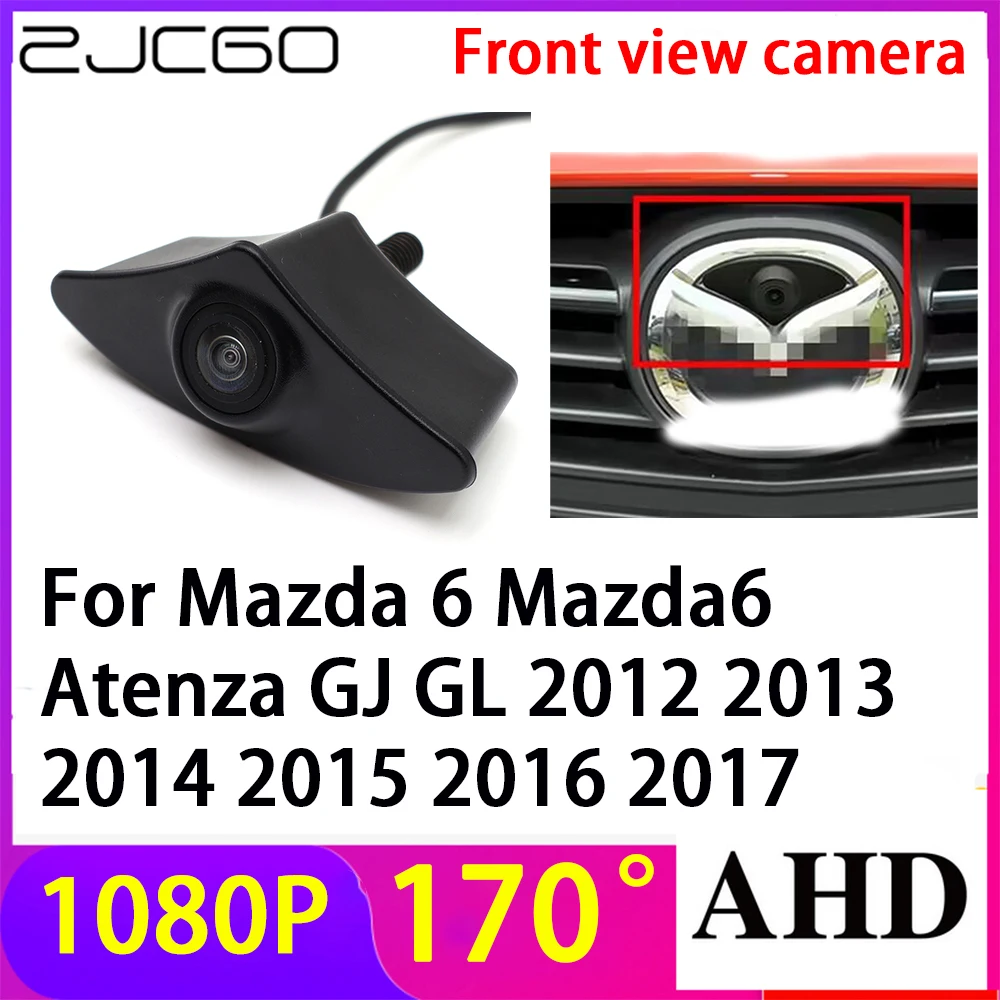 

ZJCGO AHD 1080P LOGO Car Parking Front View Camera Waterproof for Mazda 6 Mazda6 Atenza GJ GL 2012 2013 2014 2015 2016 2017