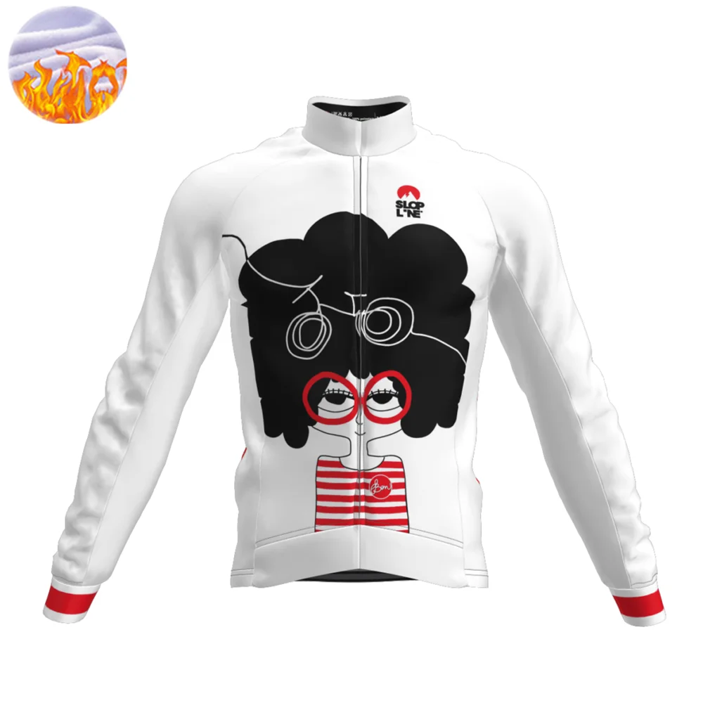 

Slopline Winter Cycling Jacket Man Thermal Long Sleeve Maillot Ciclismo Hombre Invierno Bicycle Lightweight Thermal Jacket