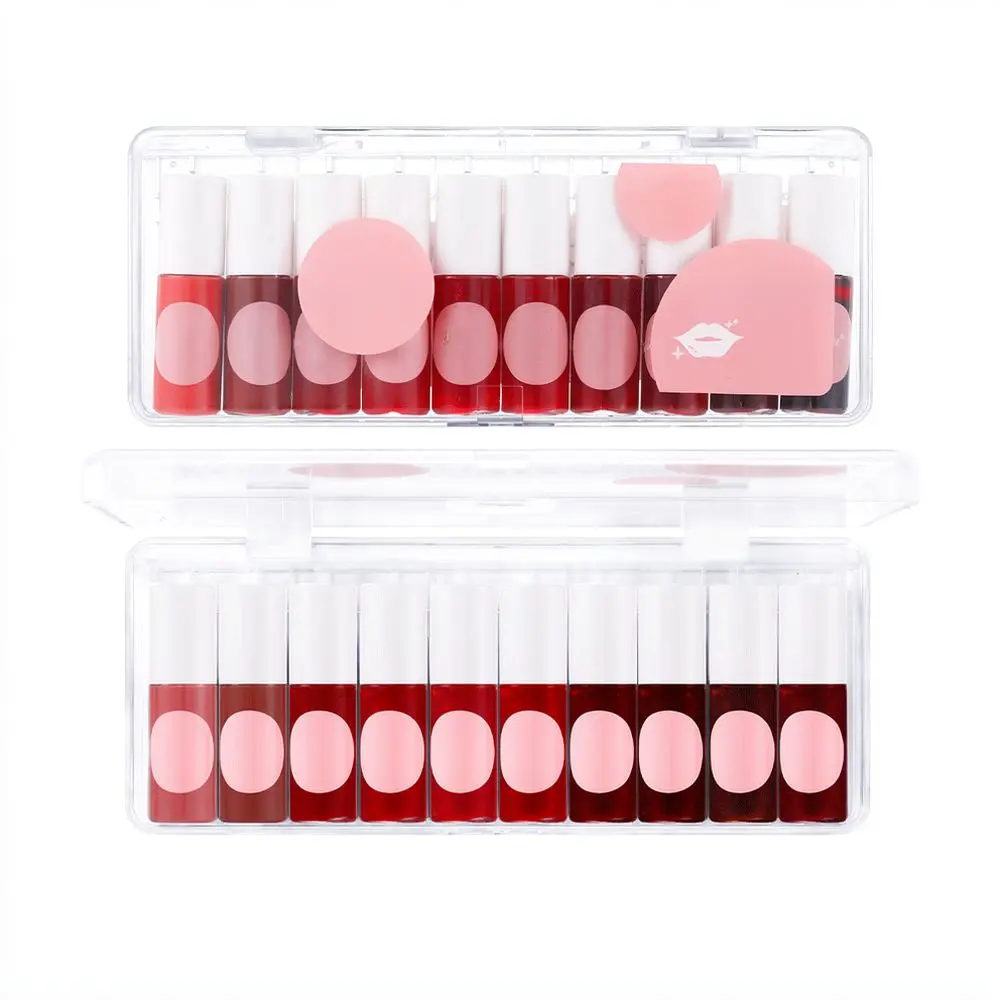 Dragon Ranee Glossy Lip Glaze Kit Hydrating Mirror Finish Liquid Lipstick Nourishing Long Wearing Makeup