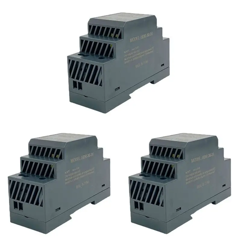 ABKJ-3X HDR-30-24 Ultra Slim Step Shape DIN Rail Power Supply Short Circuit Protection LED Indicator For Power On DC 24V 1.5A