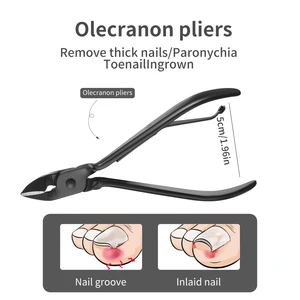 7-24 buah Set Manikur Kit Pedikur Profesional Baja Tahan Karat Kit Perawatan Gunting Kuku dengan Tas Travel Kulit Hitam 10 set pedikur penjualan terbaik - №