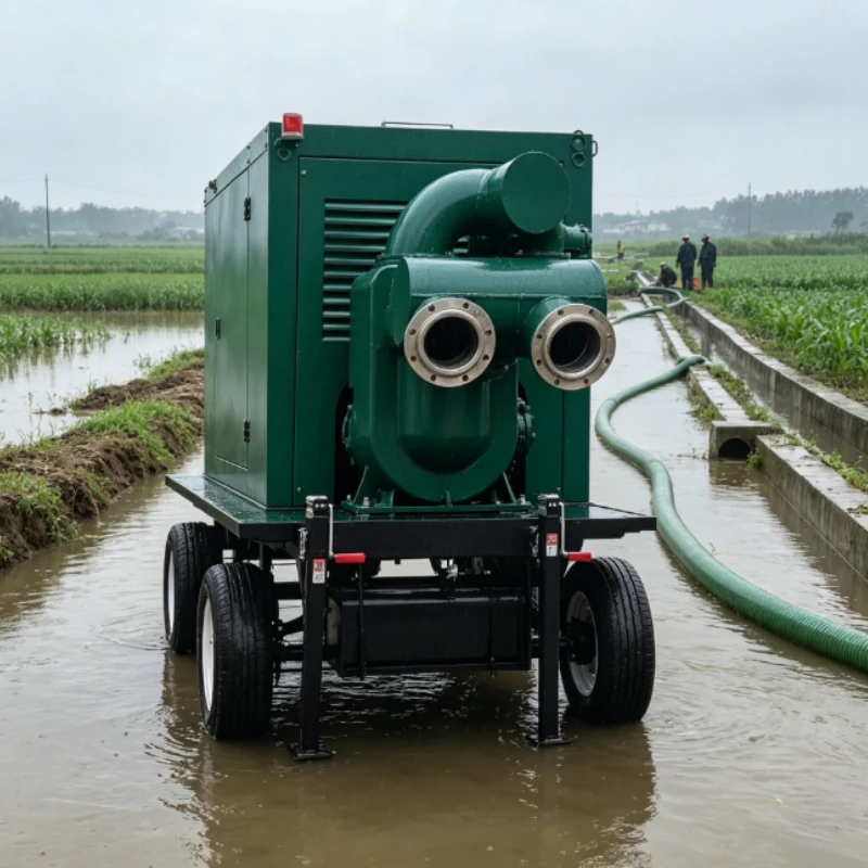 Standard Mobile Flood Control Pump Truck Self Priming Large Displacement Pump For Flood Diversion Use
