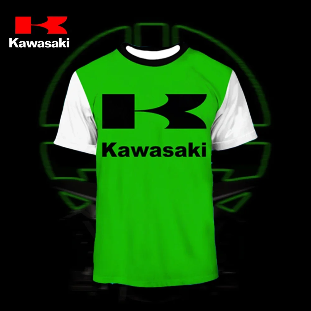 

Kawasaki Cycling Motorcycle Race Casual T-shirt for Men and Women, Breathable, Quick drying, Elastic Men's T-shirt