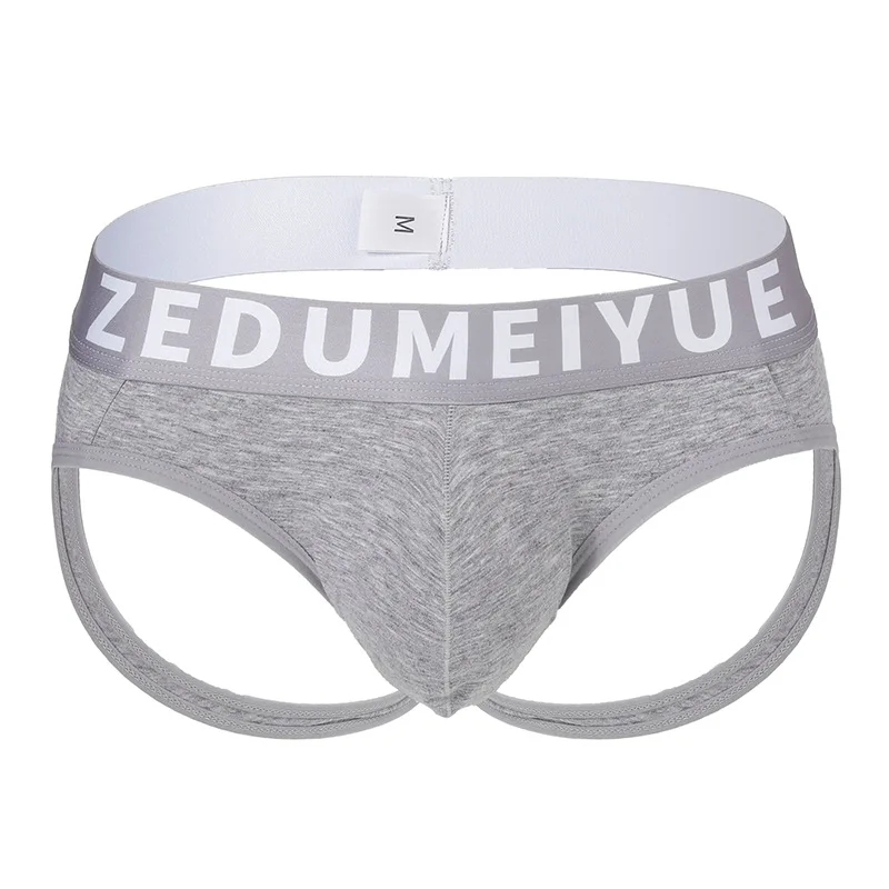 Men's Thong Jockstrap Stretch Backless Panties Sexy Low-Rise Gay Penis Pouch Underwear Breathable Open Butt Thongs Underpants