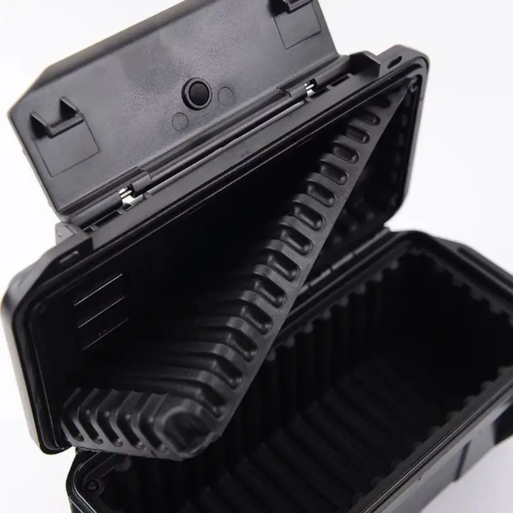 Picture 4: Professional ABS Sealed Toolbox Waterproof Shockproof Equipment Dry Box with Foam Lining Black Camping Storage Box