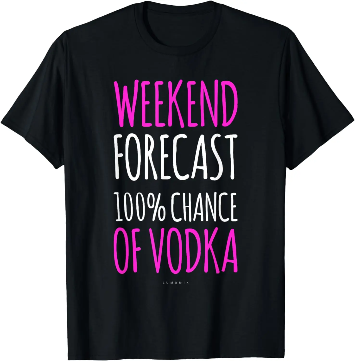 

Weekend Forecast Chance Of Vodka Funny Vodka T-Shirts Women