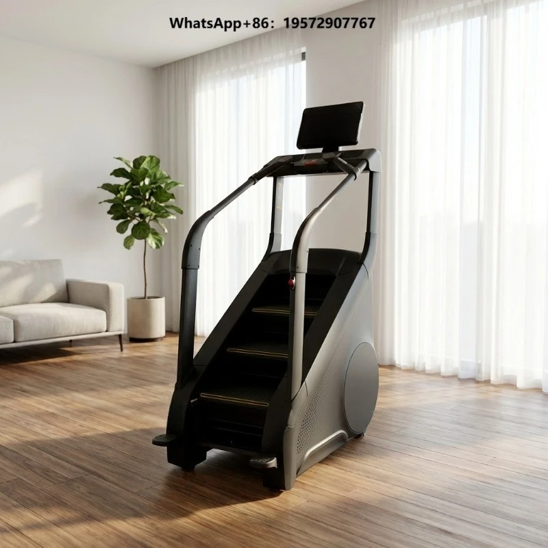 Electric Stair Climbing Machine Electronic Brake & Safety Stop | 180KG Capacity Commercial Use Stair Stepper