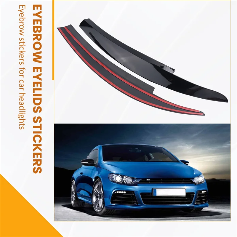 

AS-Car Headlight Eyebrow Sticker Decoration For Scirocco Gts 2008-2017 Accessories Car Styling