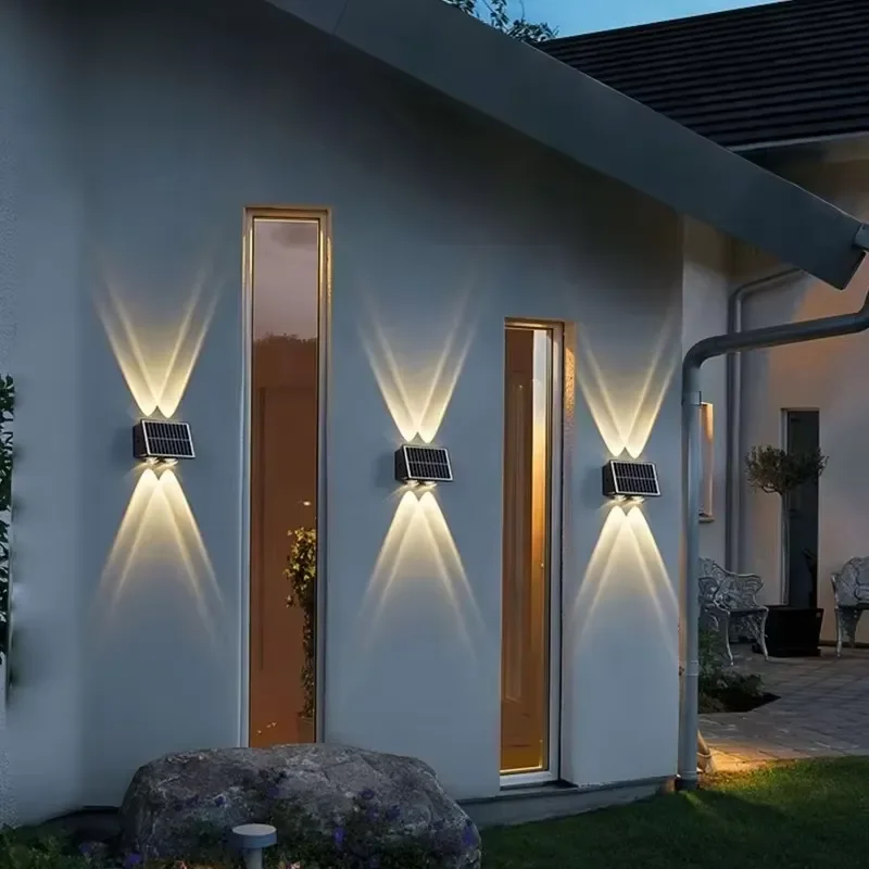 High Quality Modern Motion Sensor Waterproof Outdoor Wall Mounted Solar Garden Light Emitting Diode Solar Wall Light
