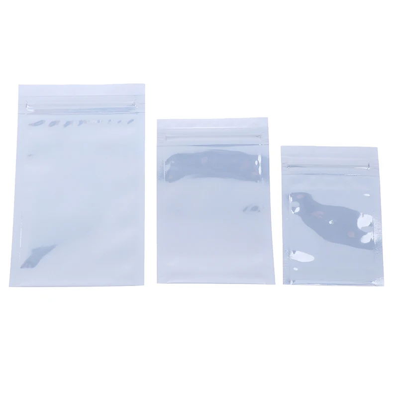 100Pcs Antistatic Storage Bag Ziplock Bags Resealable Pouch for Package Instrument Chip Electronic Accessories Pouches