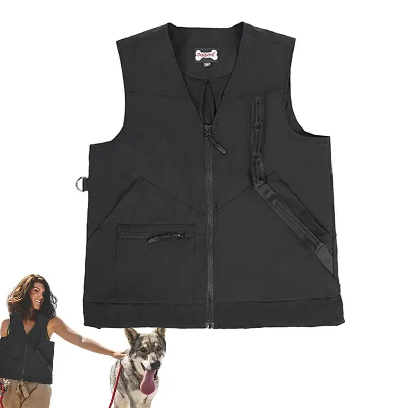 Dog HandlerTraining Vest Windproof Dog Trainer Vest With Multi Pockets Pet Obedience Vest Dog Handler Training Vest Pet