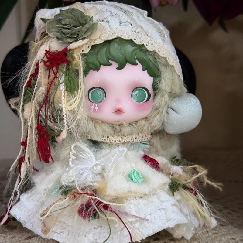 10/20 cm Anhänger Puppe Kleidung Für Skullpanda Kleine Rosen Handgemachte Land Französisch Stil Kleid Set Mit Kopftuch diy Zubehör