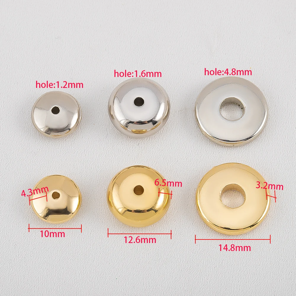 50pcs/lot Minimalist Style CCB Plastic Wheel Spacer Beads For DIY Donut Shape Beading Supplies Wholesale Jewelry Accessories