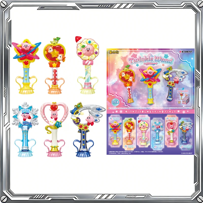 

Original Rement Kirby Twinkle Wand Kirby Pink Waddle Dee Friend Heart Ice Blind Box Miniature Food Candy Toy Collectible Gift