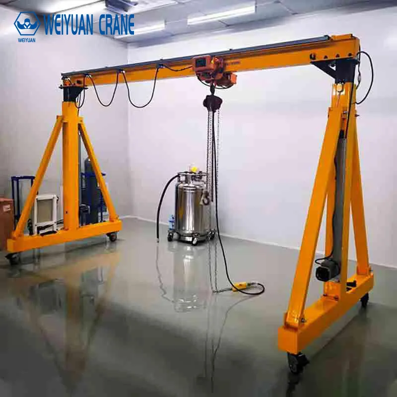 Workshop Mobile 1 2 3 5 8 10 15 20 25 Ton Electric Lift Travel Mini Portal Small a Frame Portable Hoist Gantry Crane with Wheels