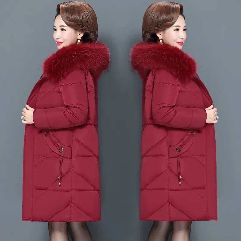 

6XL Middle-aged Women's Winter Cotton Coat 2022 New Mother's Down Jackets Women Winter Cotton Padded Jackets Warm Thick Parkas