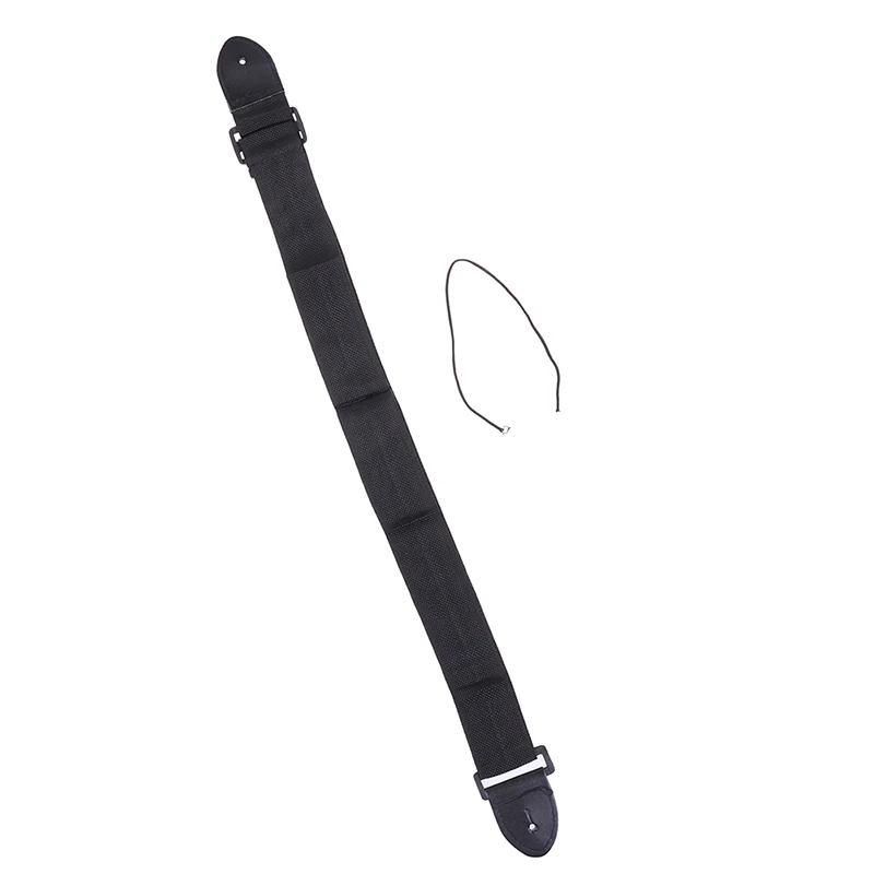 حزام جيتار عالمي مقاس 68 سم - 24 سم، حزام جيتار من النايلون قابل للتعديل مع جلد PU