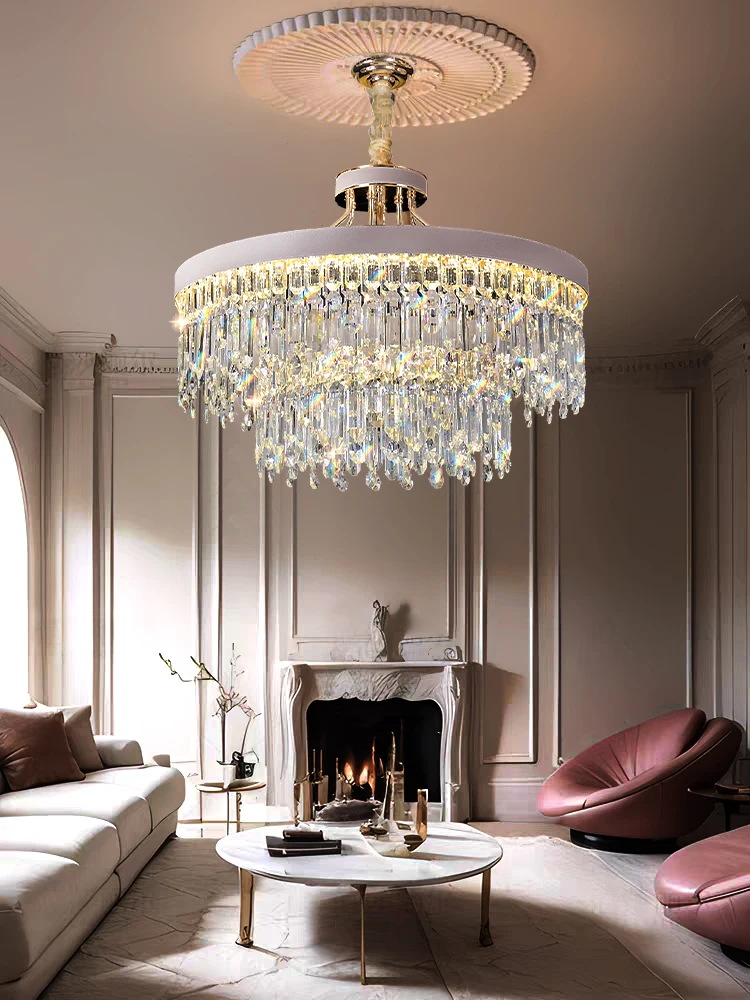 Led Ceiling Chandeliers Hanging Lights Lustre Brown Black Leather Decor Golden Home Decoration Luxury Lamps for Living Room