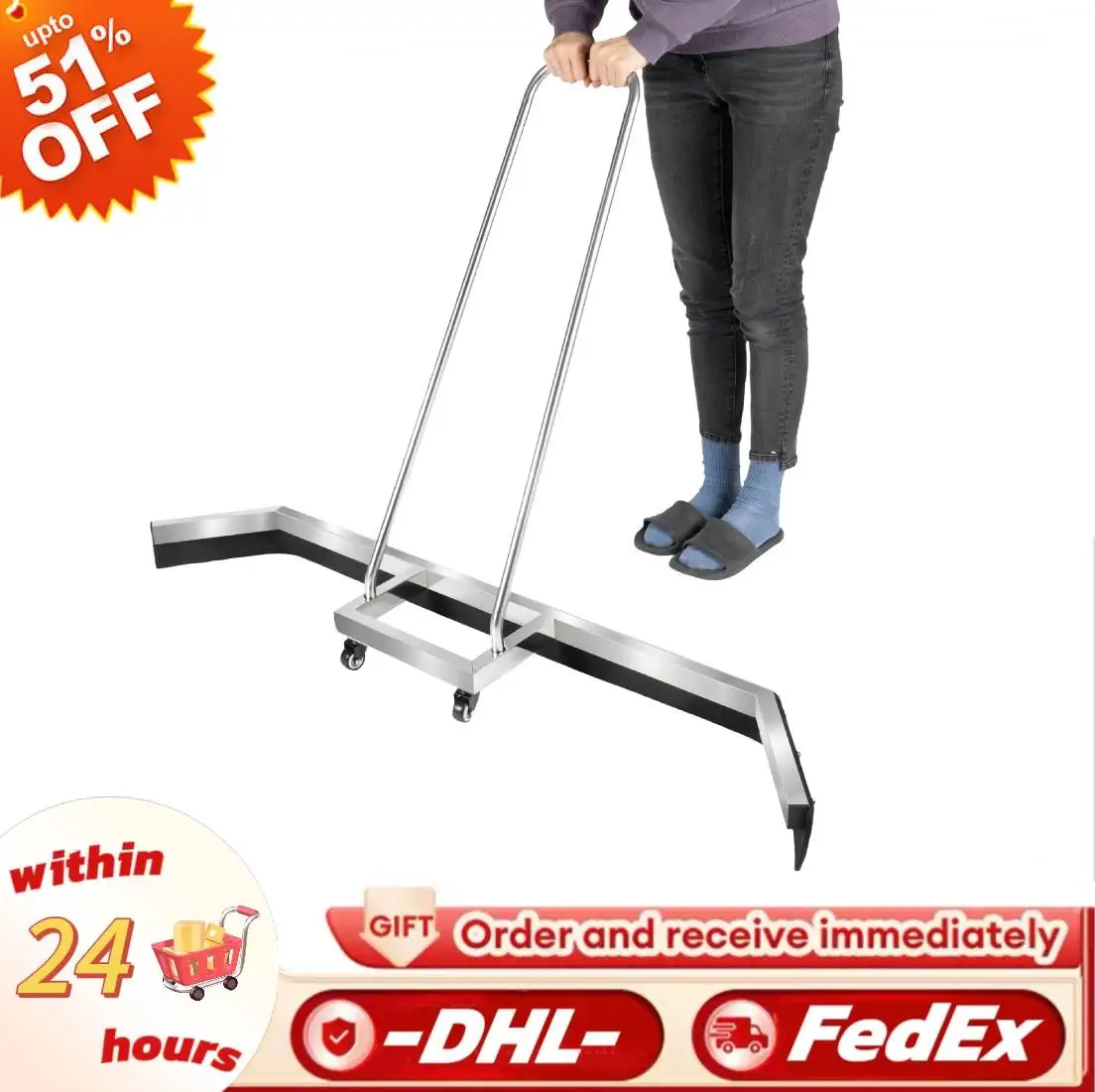 

Sport Court Squeegee Court Water Pusher Wide Squeegee for use in Basketball Courts, Tennis Courts, Badminton Courts, Car Park