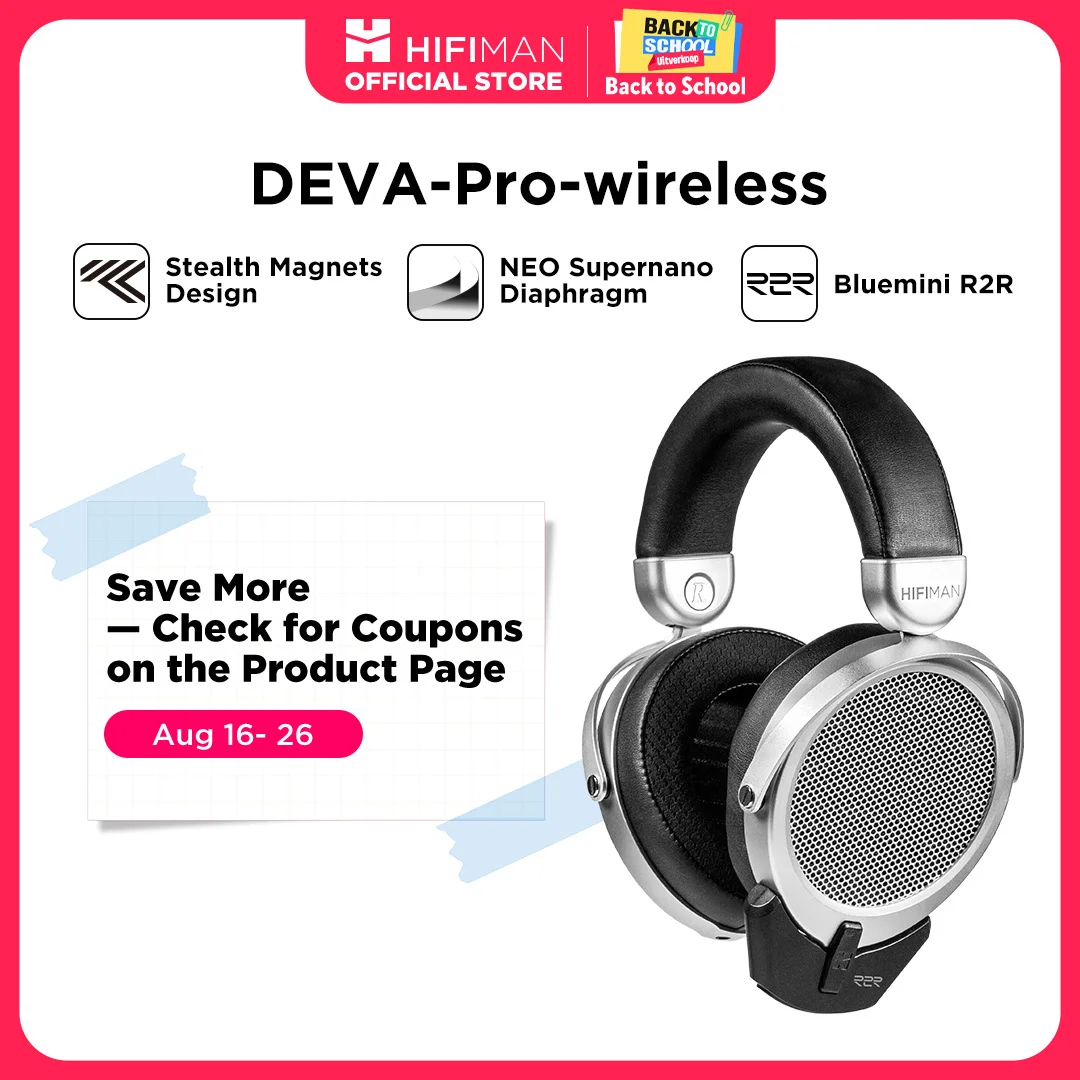 HIFIMAN Deva-Pro ヘッドホン（BlueMini R2R付き）シルバー 特別割引