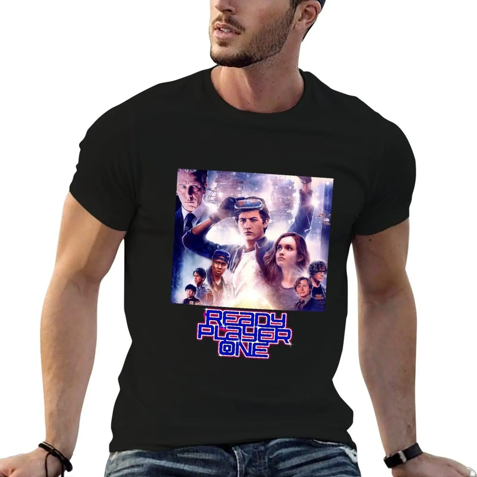 Ready Player One 2018, camiseta de Tye Sheridan, camiseta de algodón, camisetas pack man, camiseta de algodón para hombre