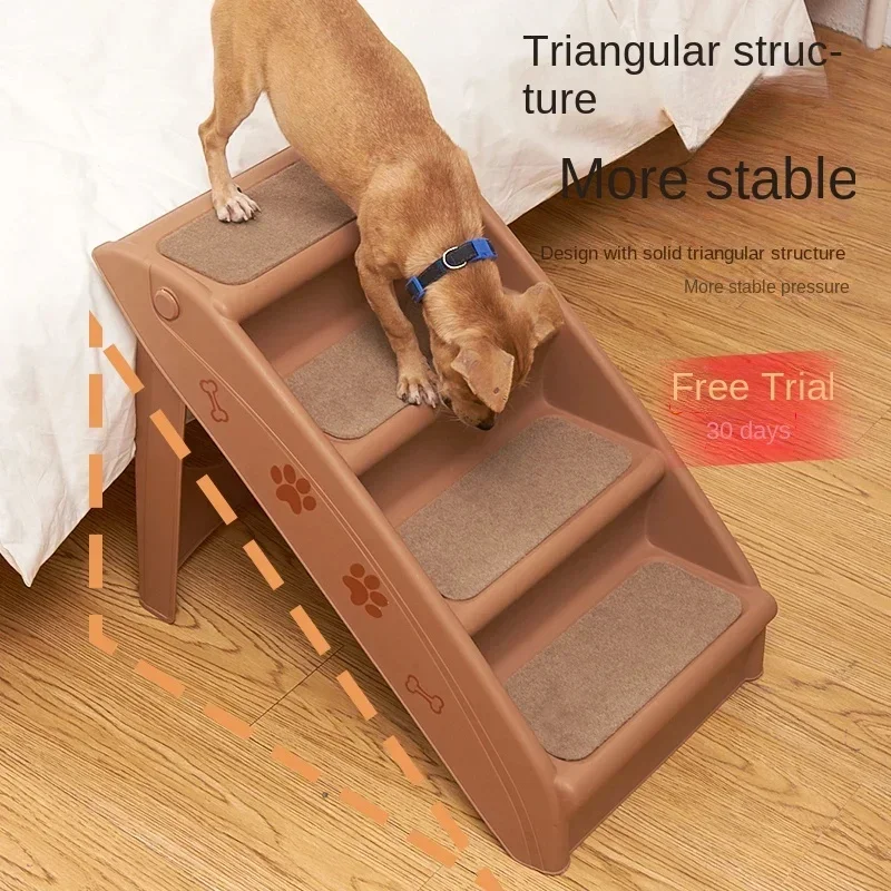 Folding Pet Stairs for Small and Medium Dogs Non-Slip Climbing Steps for Easy Access Convenient Safe Design for Indoor