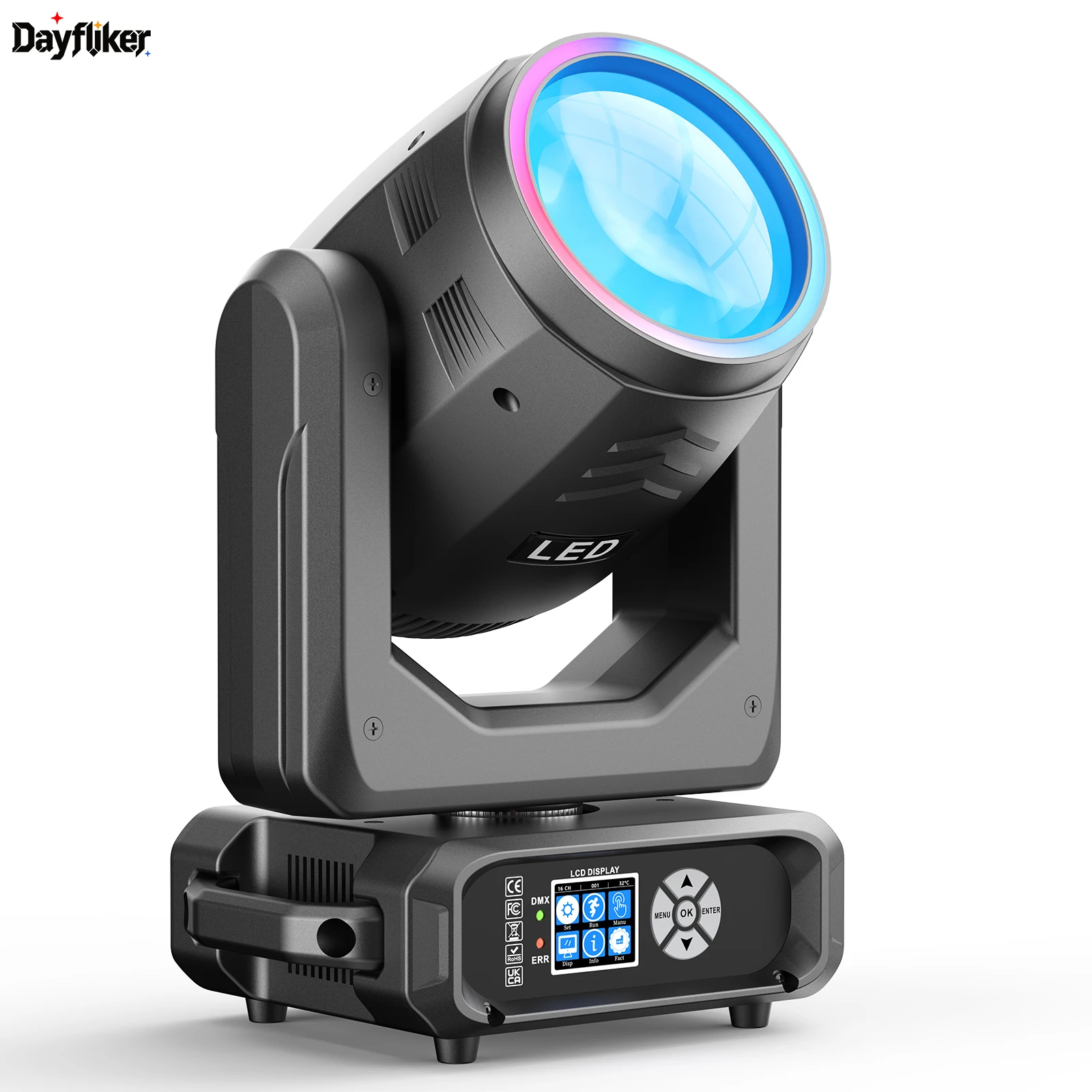 

Светодиодный прожектор DayFlicker 250W с высокой мощностью, DMX512, 1-15Гц, 16 каналов, для баров, клубов, караоке, вечеринок и других мероприятий