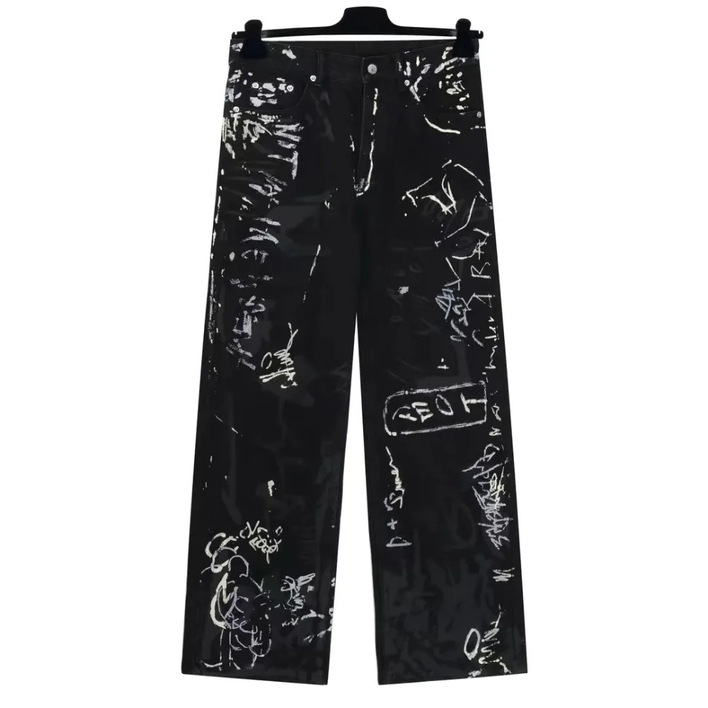 

2024 High Street New Fashion Men's Jeans Trend Design party style Men's Pants