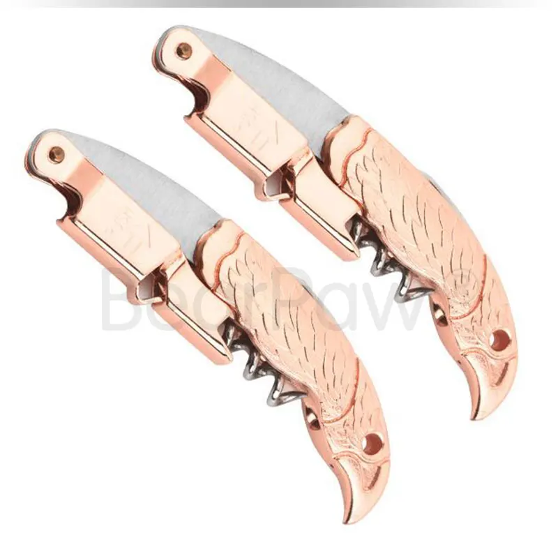 1pcs stainless steel multifunctional rose gold corkscrew,wine bottle opener,eagle red wine opener,Bar Bottle Stopper Accessories