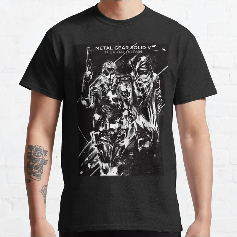Metal Gear Solid MGS Game Merch T‑Shirt Gamer Fan Gift Unisex Cotton Short Sleeve Tees Solid Snake Graphic Print Streetwear Tops