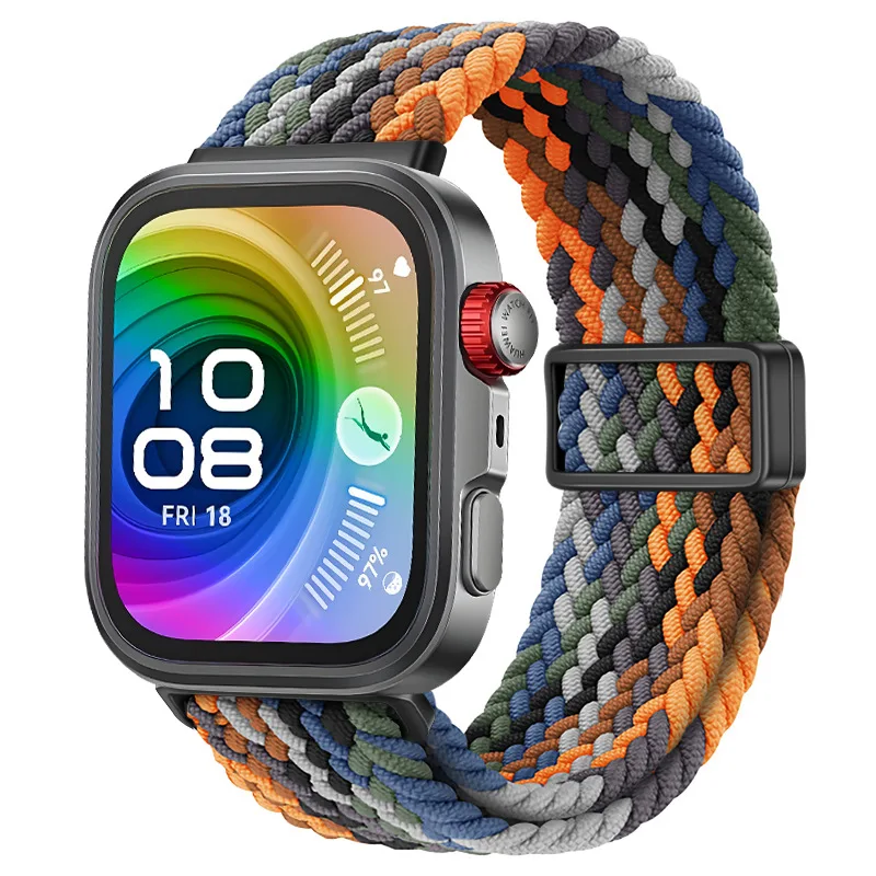 Gravata corante pulseira de náilon para huawei fit4pro pulseira magnética tece esporte correa para huawei relógio fit3 fir4 fit4pro banda acessórios