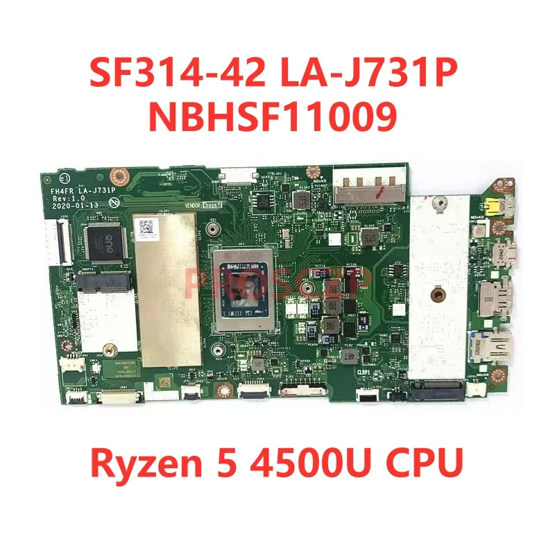 Imagem -03 - Placa-mãe para Laptop Acer Fh4fr La-j731p 100 Funcionando Bem Completo Cpu Sf31442 8gb r3 4300u r5 4500u r7 4700u