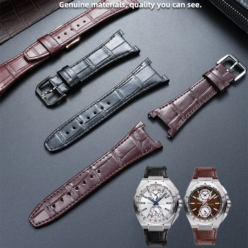 

Crocodile leather wristband for IWC engineer AMG series IW500501 IW322503/504 Crocodile leather genuine leather strap with dedic
