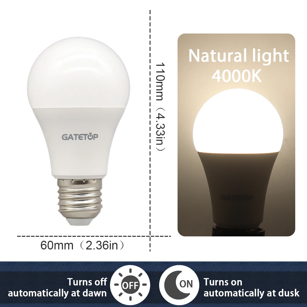 1 stks Led Lamp Lichtsensor Controle Lamp AC 220 V 110 V 10 W E27 B22 Schemering tot Dageraad Gloeilamp voor De Ingang van Ondergrondse Garage