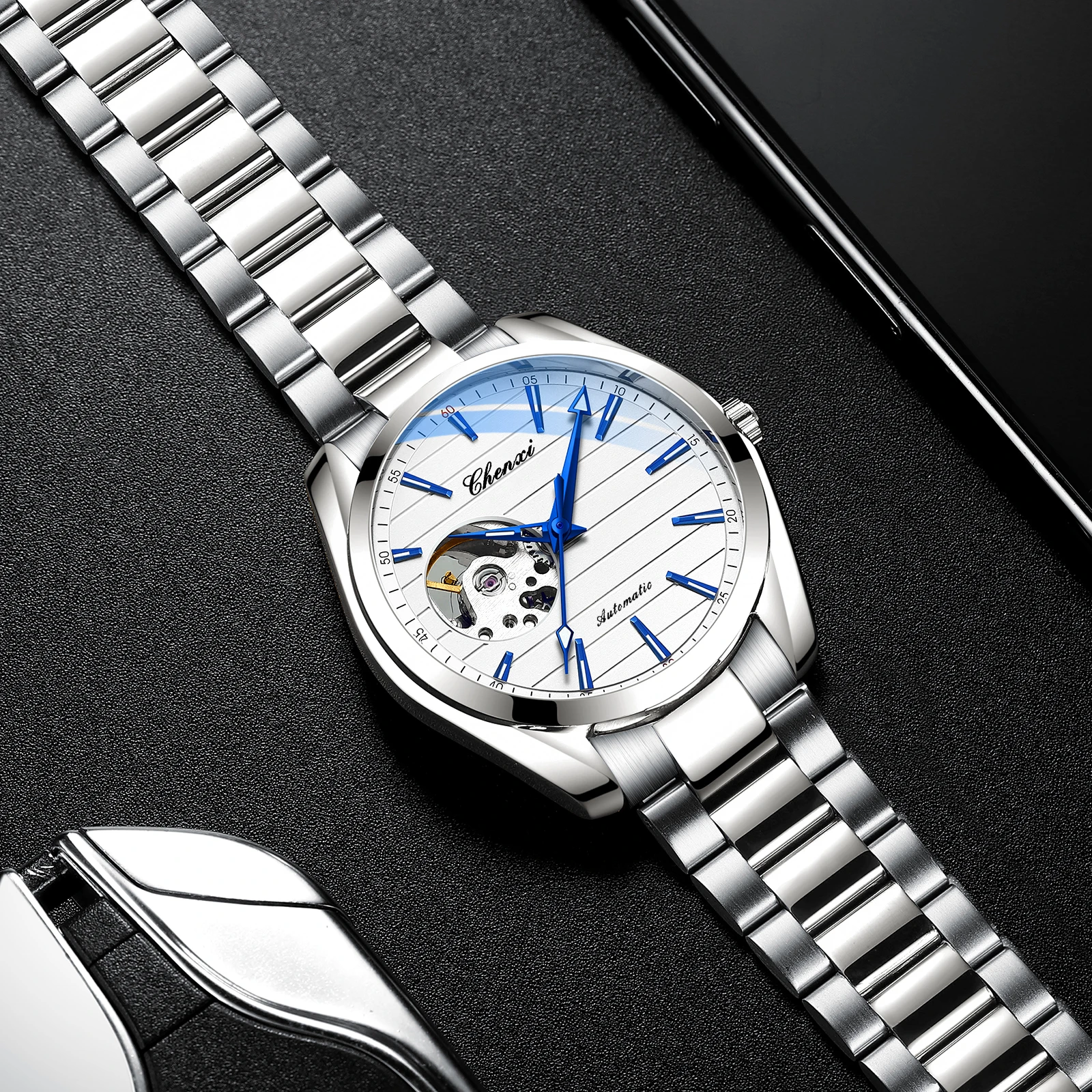 CHENXI 8806 Top Brand Men Automatic Mechanical Business Watches Stainless Steel Waterproof Men\'s Wristwatches Reloj Hombre