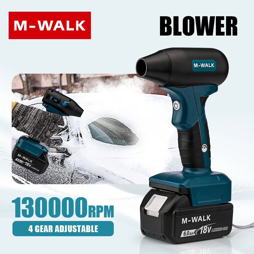 

M-WALK Мини-турбовентилятор Jet 130000 об./мин. Turbo Jet Воздуходувка бесщеточный пылесос для очистки автомобиля Воздуходувка для Makita 18 В Контактный аккумулятор