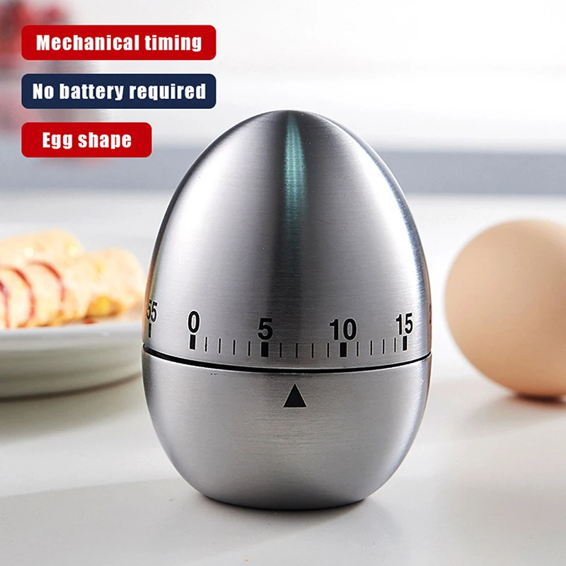 1Pcs Egg Timer Egg Shaped Kitchen Timer Pure Mechanical Structure For Safe And Accurate Timing Of Your Cooking Outdoor Tableware