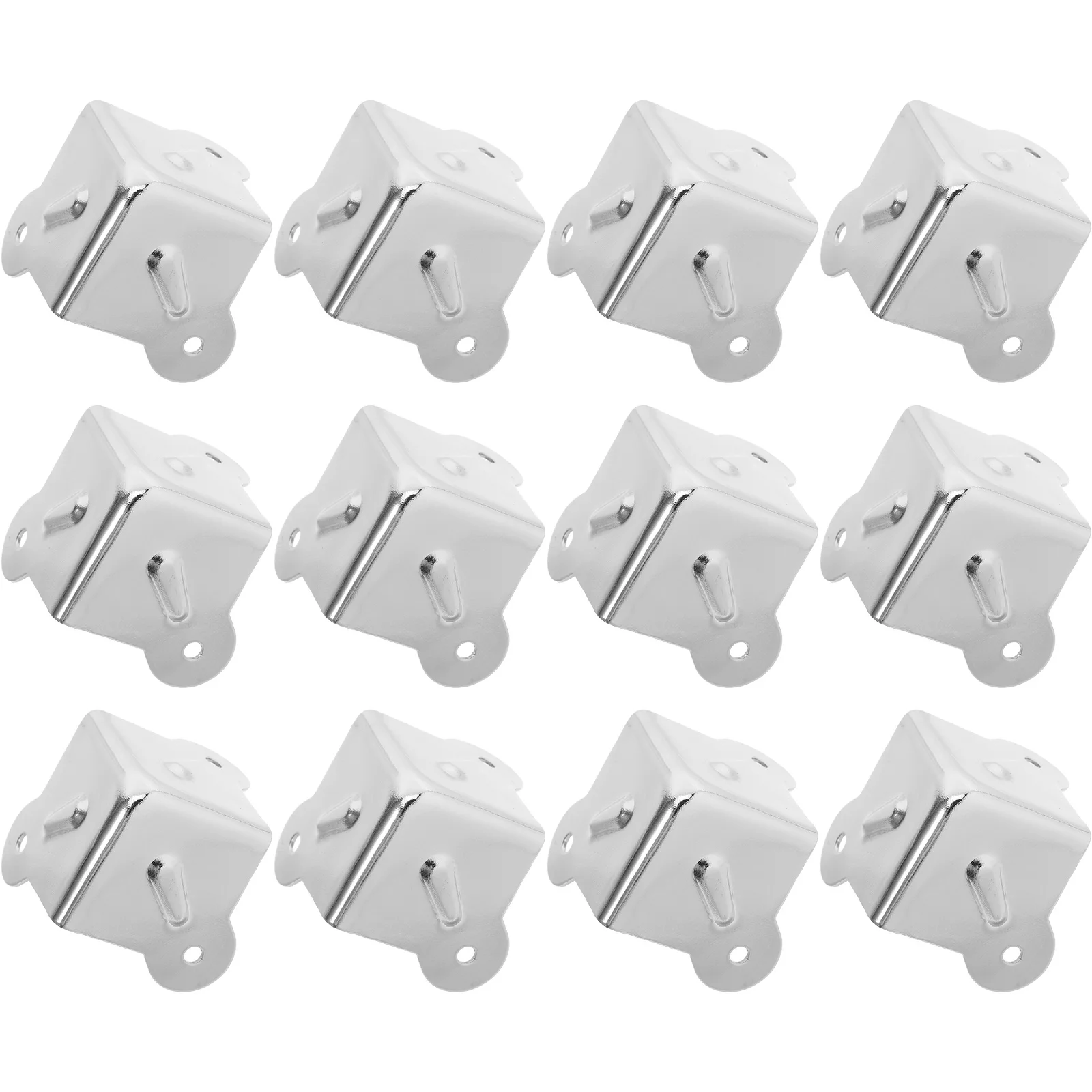 

12Pcs Corner Protectors 34mm Three-Pronged Metal Flat Guard for Tool Boxes Flight Cases Speaker Cabinets Hardware