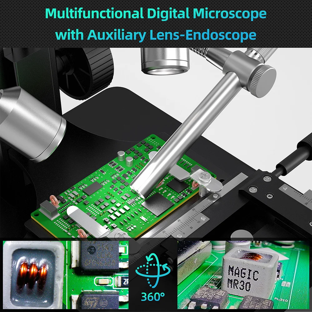 Andonstar AD269S 5-Lens Digital Microscope, 10.1